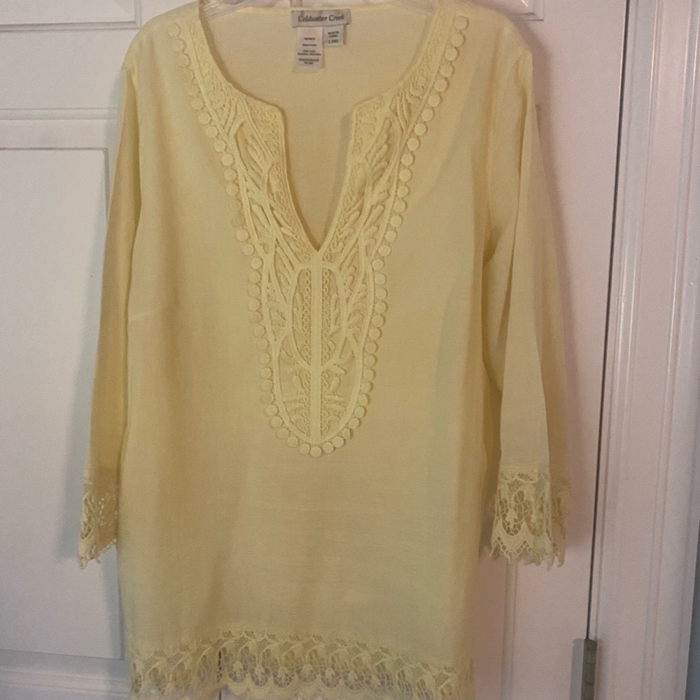 Coldwater Creek Soft Yellow Top